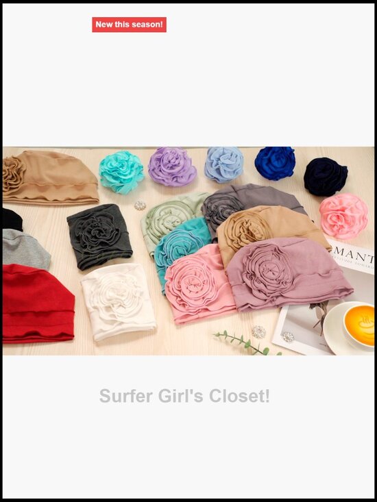 6 Pack Cotton Chemo Turban Headwear Beanie for Women Hair Loss Soft Elastic Cap main image 6